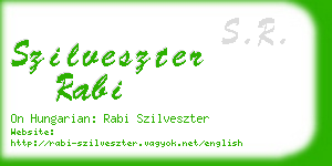 szilveszter rabi business card